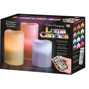 Color changing luma candles with remote